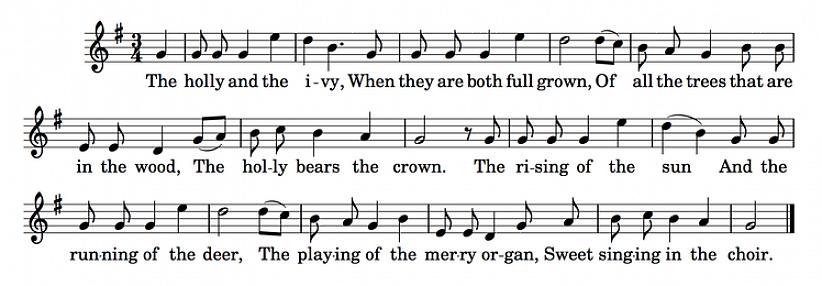 Όπως το "The Contest of the Holly and the Ivy"